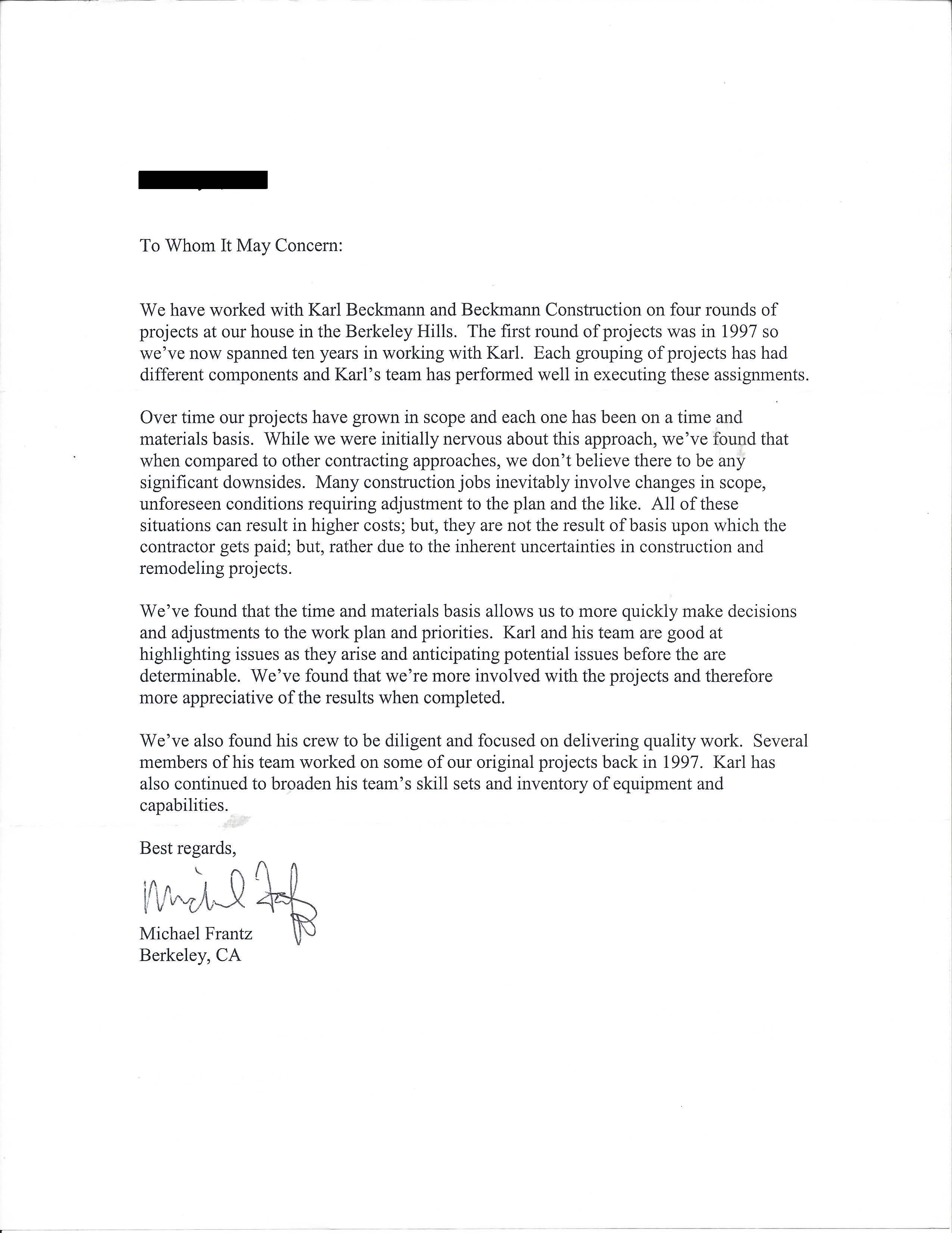 Michael Letter